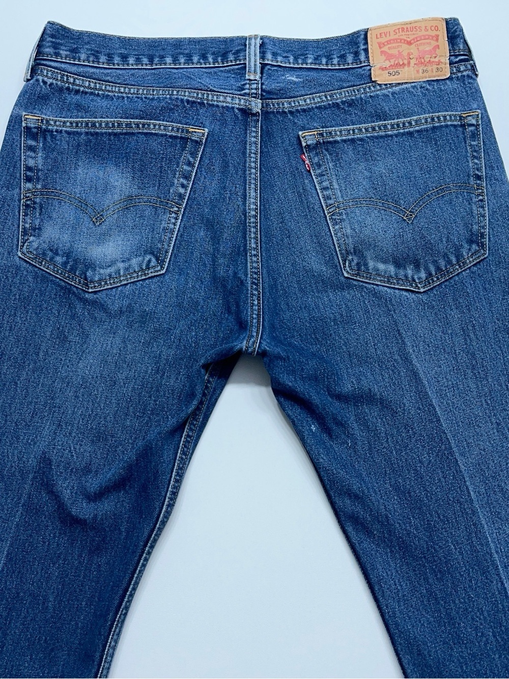 Levi’s 505 Jeans Mens 36x30 Blue Denim Custom Bead - Picture 11 of 16